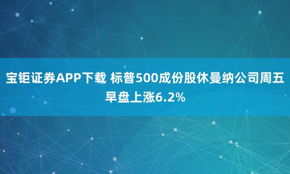 宝钜证券APP下载 标普500成份股休曼纳公司周五早盘上涨6.2%